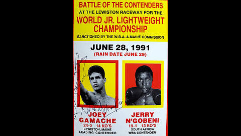 Joey Gamache vs Jerry Ngobeni - Jun 28 1991 - Lewiston, ME