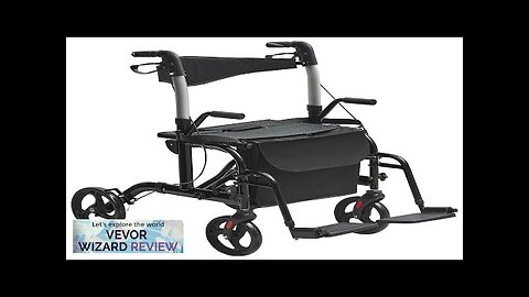 VEVOR 2 in 1 Rollator Walker & Transport Chair for Seniors Folding Review