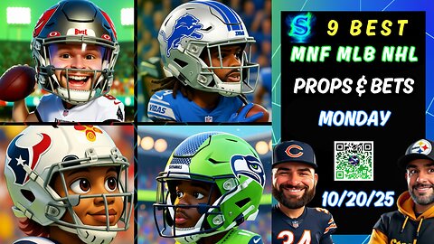 🏈 9 HOT NFL PICKS | MNF PROPS | PRIZEPICKS TODAY | WEEK 7 | MLB |NHL