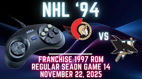 NHL '94 Franchise League (1997) - Senators (TJ) at Sharks (Len) {Genesis} - Game 14