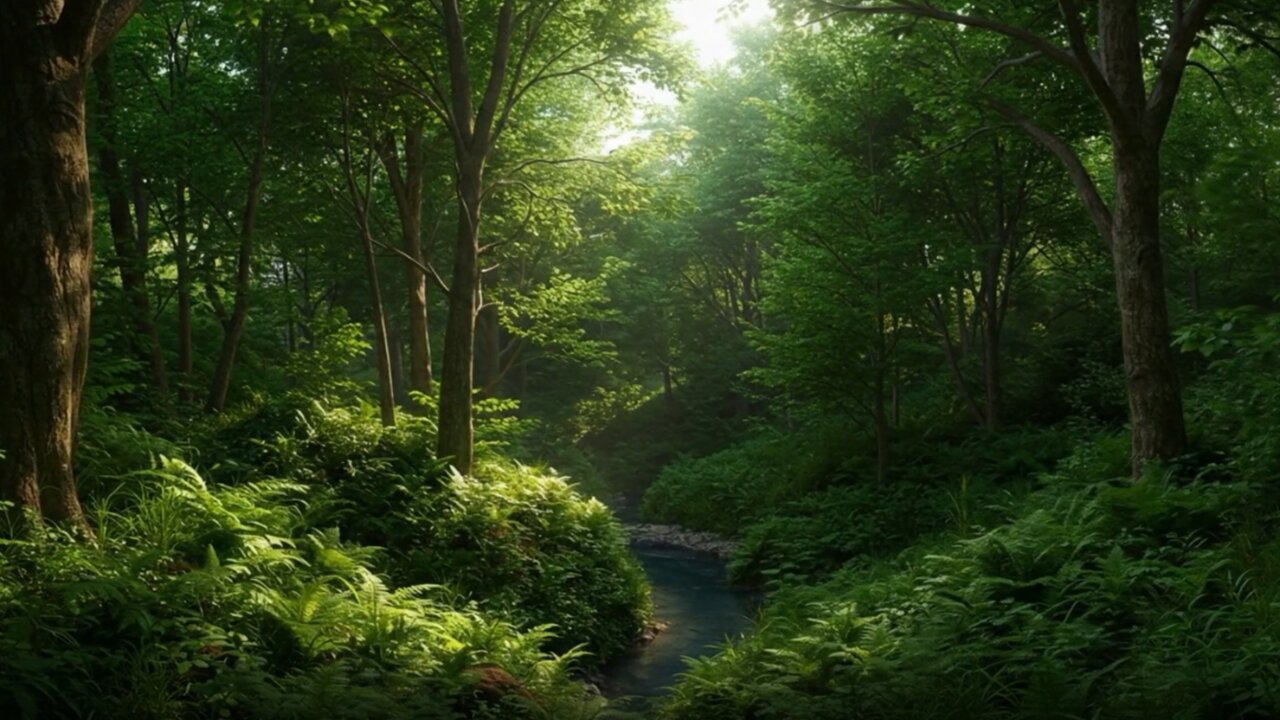 Peaceful Forest Stream | Relaxing Nature Ambience & Green Escape