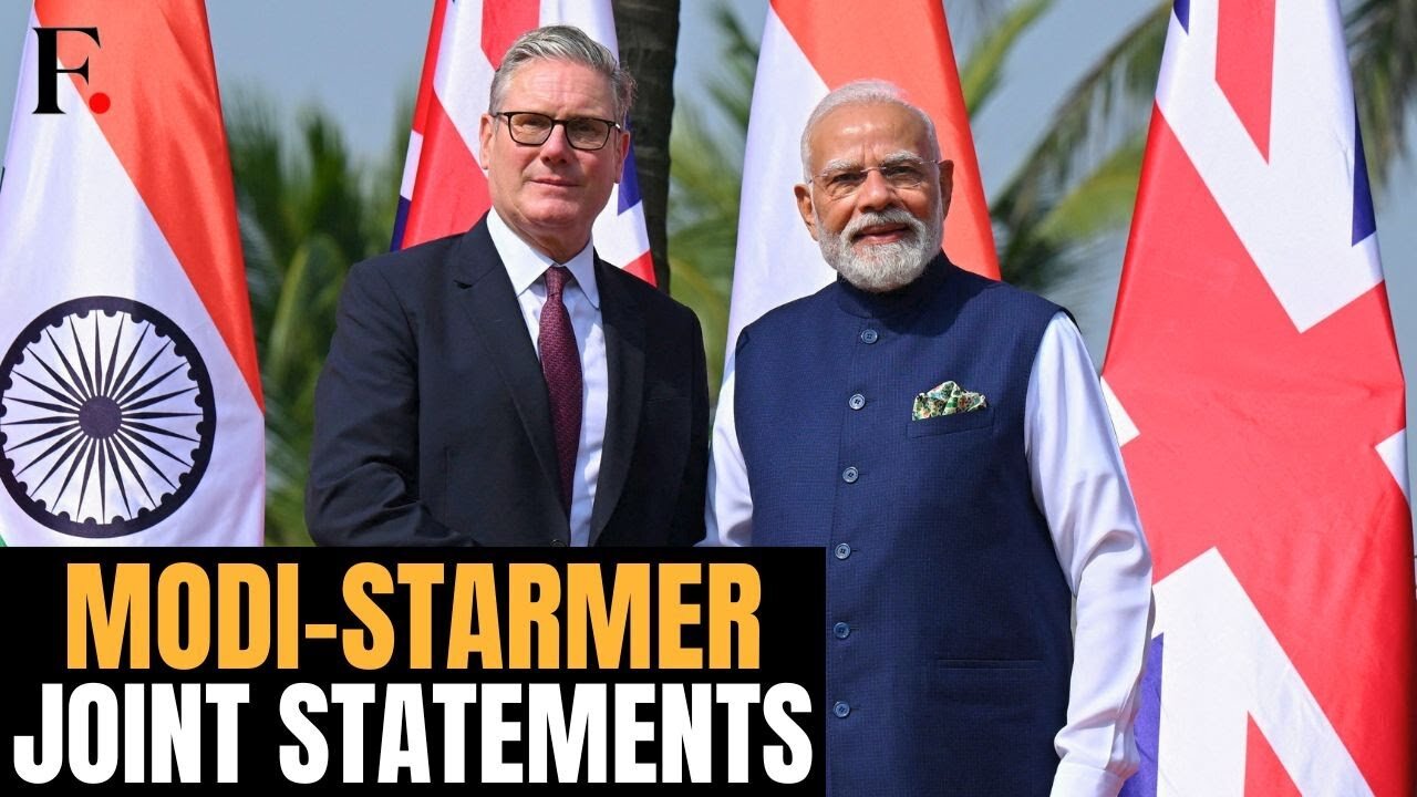 Indian PM Modi, UK PM Starmer's Joint Press Statements after Delegation-Level Talks in Mumbai