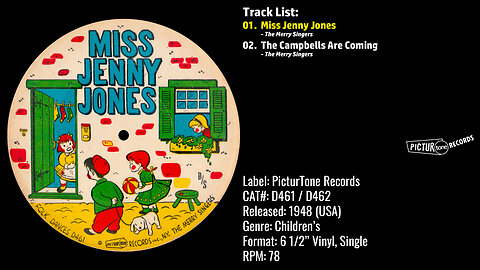 The Merry Singers – Miss Jenny Jones (Full Record) – 1948 – CAT.# D461 / D462