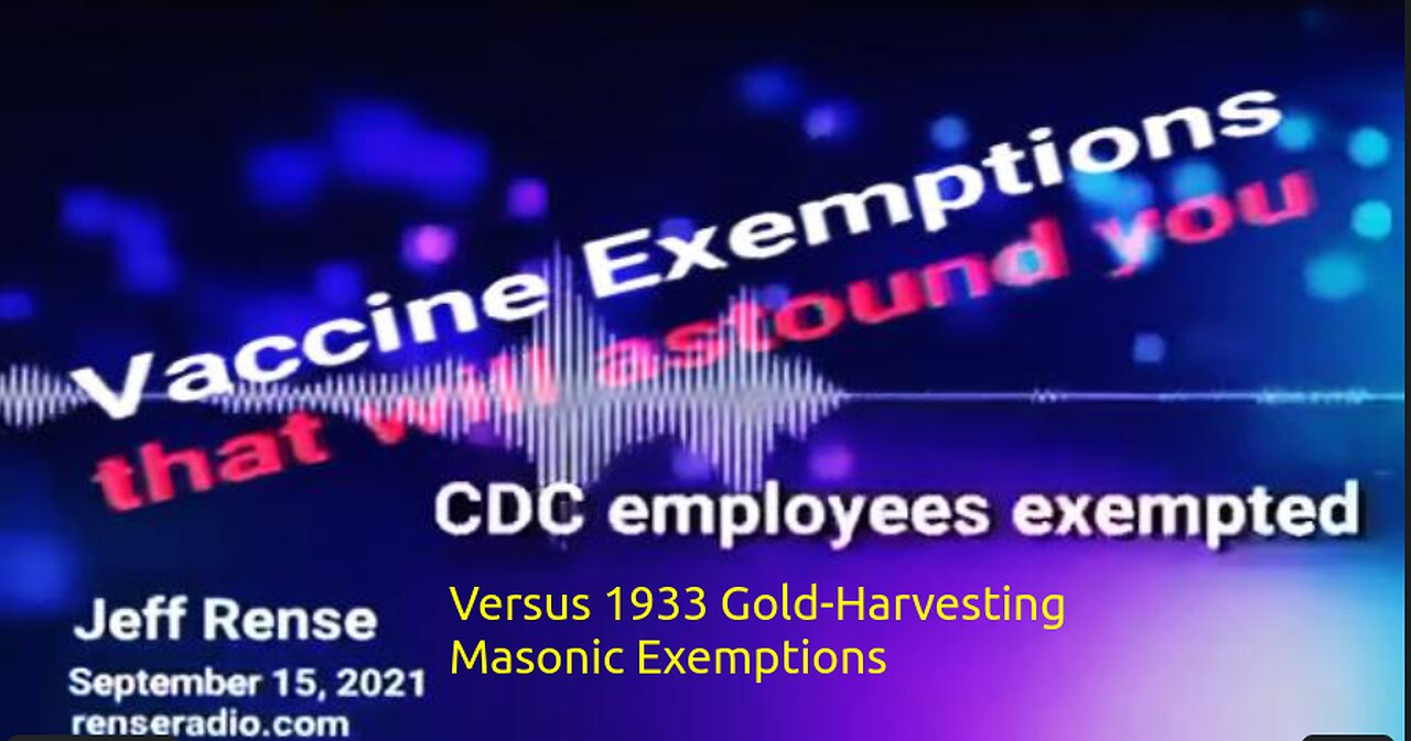 Who Was Clot-Shot Exempt In 2020? Who Was Gold-Harvest-Exempt In 1933?