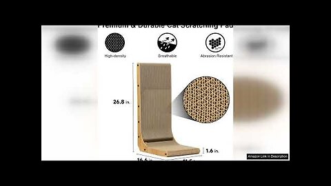 FUKUMARU Cat Scratcher, 26.8 Inch L Shape Cat Scratch Pad Wall Mounted, Review