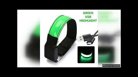 Night Running Armband LED Light Outdoor Sport USB Rechargeable Safety Belt Arm Review