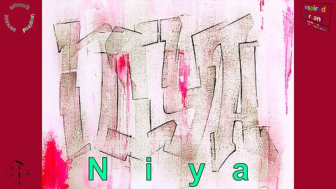 "NIYA", Graffiti on Canvas, Step by Step Process