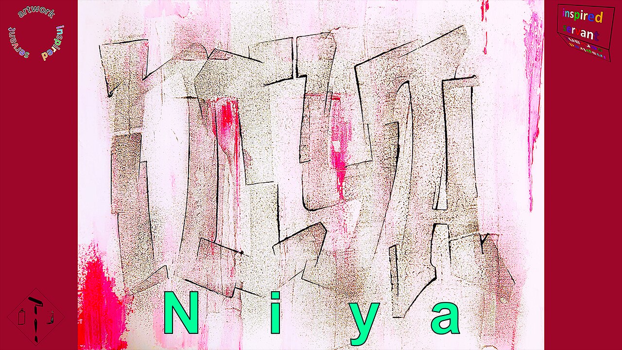 "NIYA", Graffiti on Canvas, Step by Step Process