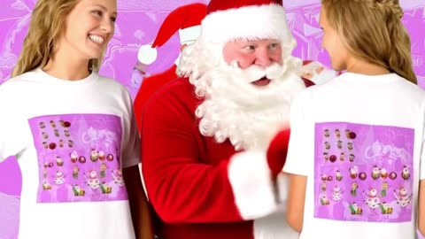 Santa Magical Pink New Year T-Shirt