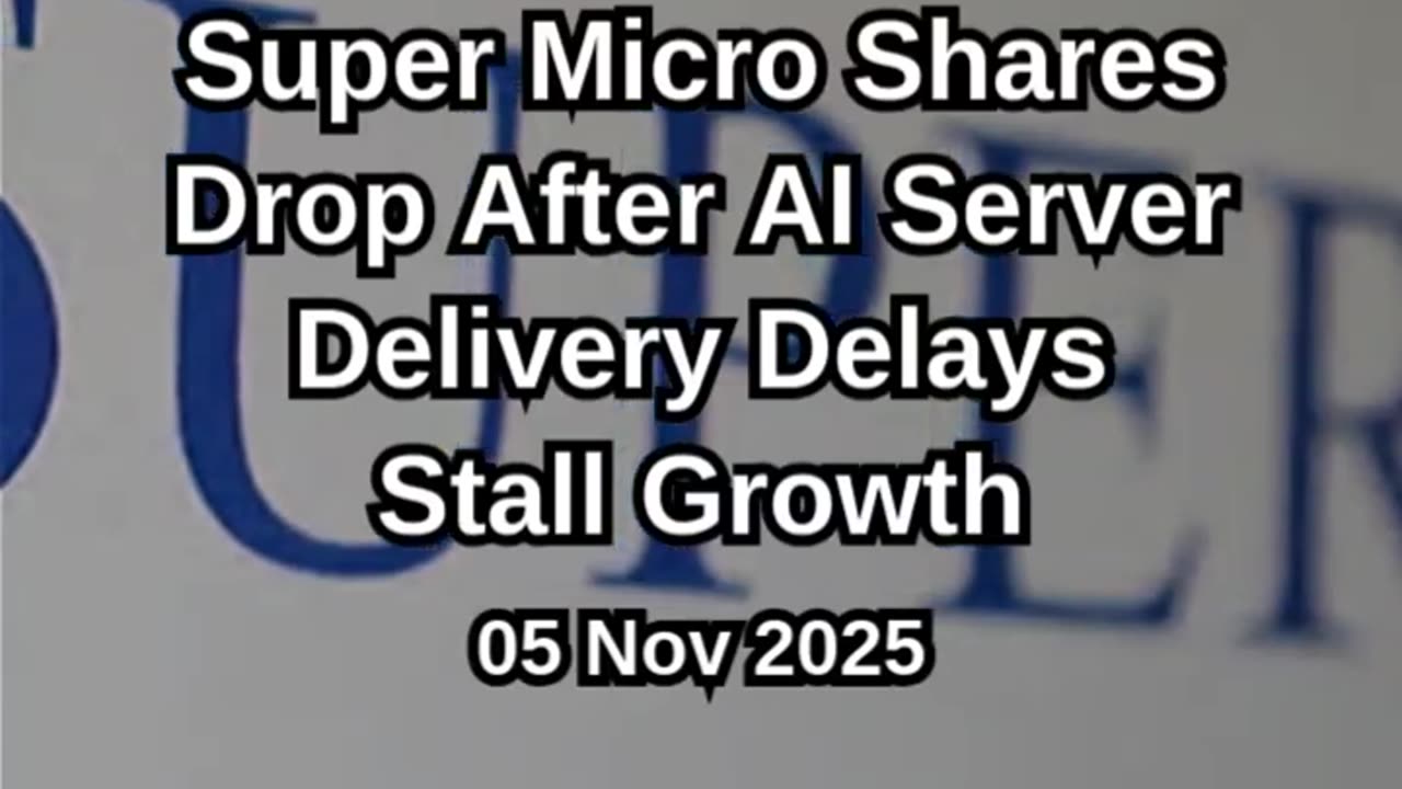 Super Micro Shares Drop as Delivery Delays Impact