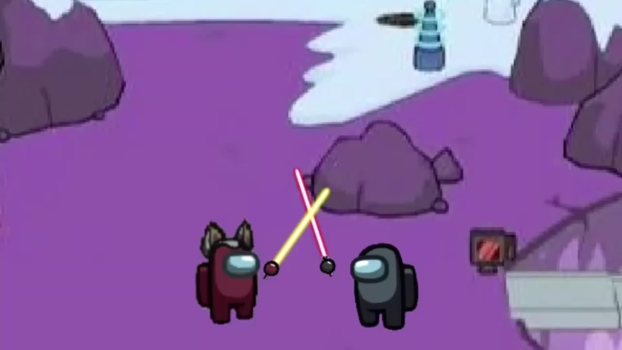 Maroon Vexst Nox Among Us vs Black Impostor Among Us