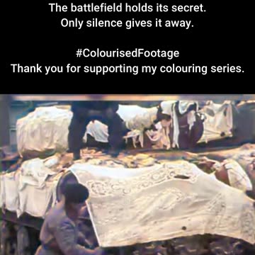 Allied Troops Conceal Tanks with Cloth #ColourisedHistory