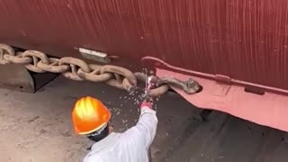 The impressive process of launching a ship! #fblifestyle