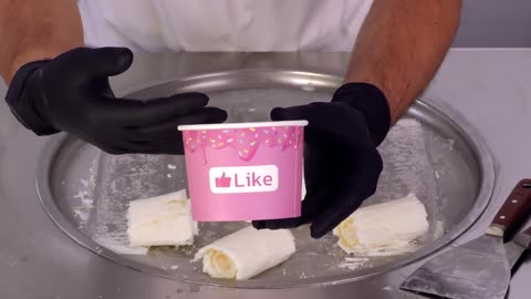 Aloe Vera — Ice Cream Rolls | Satisfying Visual ASMR