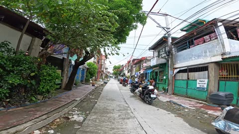 Fine Day on Mustasa Street in Tumana, Marikina City in the Philippines