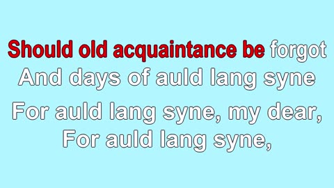 Auld Lang Syne (1788)