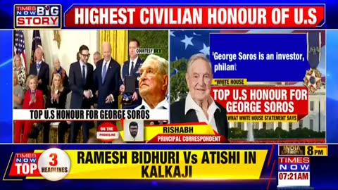 Politics Erupts In India Over George Soros Receiving Highest US Civilian Hon