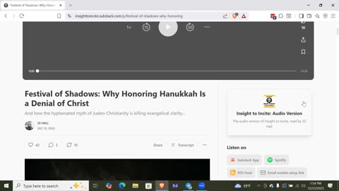 Festival of Shadows: Why Honoring Hanukkah Is a Denial of Christ