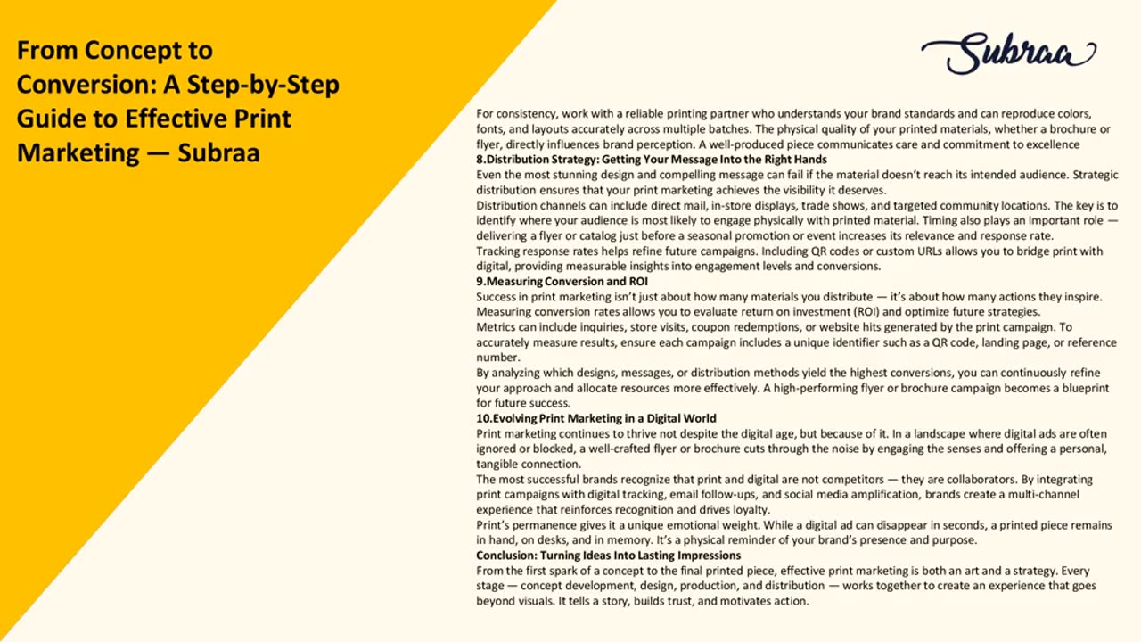 From Concept to Conversion: A Step-by-Step Guide to Effective Print Marketing