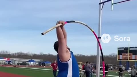 The Pole Vault That Should’ve Been Illegal 😂🥇