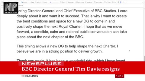 BBC DG & News CEO Resign After Trump Speech Edit Scandal