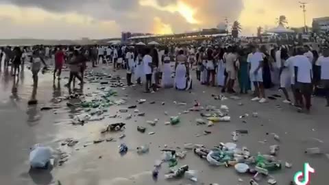 This is a beach in Brazil. You’d never see such sights in Dubai, where they keep the...