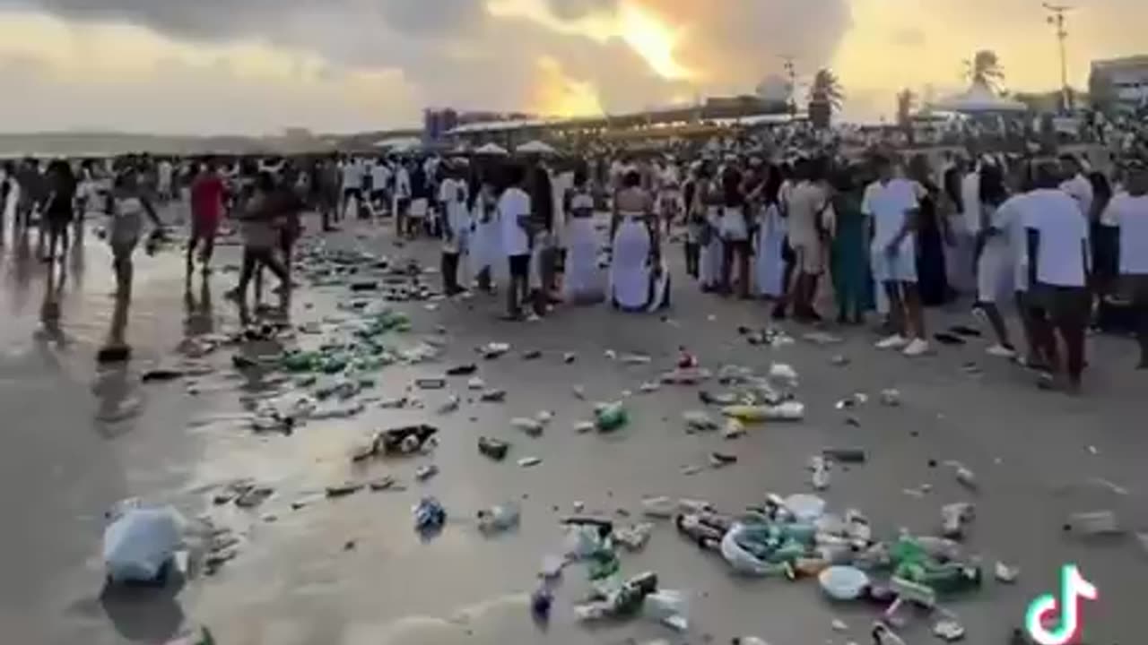 This is a beach in Brazil. You’d never see such sights in Dubai, where they keep the...