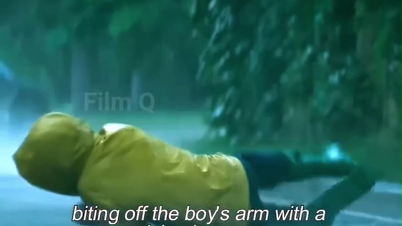 Child abduction by a humanoid monster