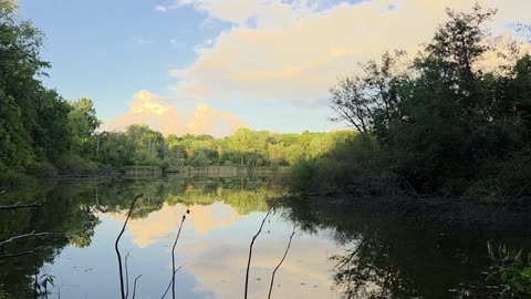Neighborhood Pond at Sunset
