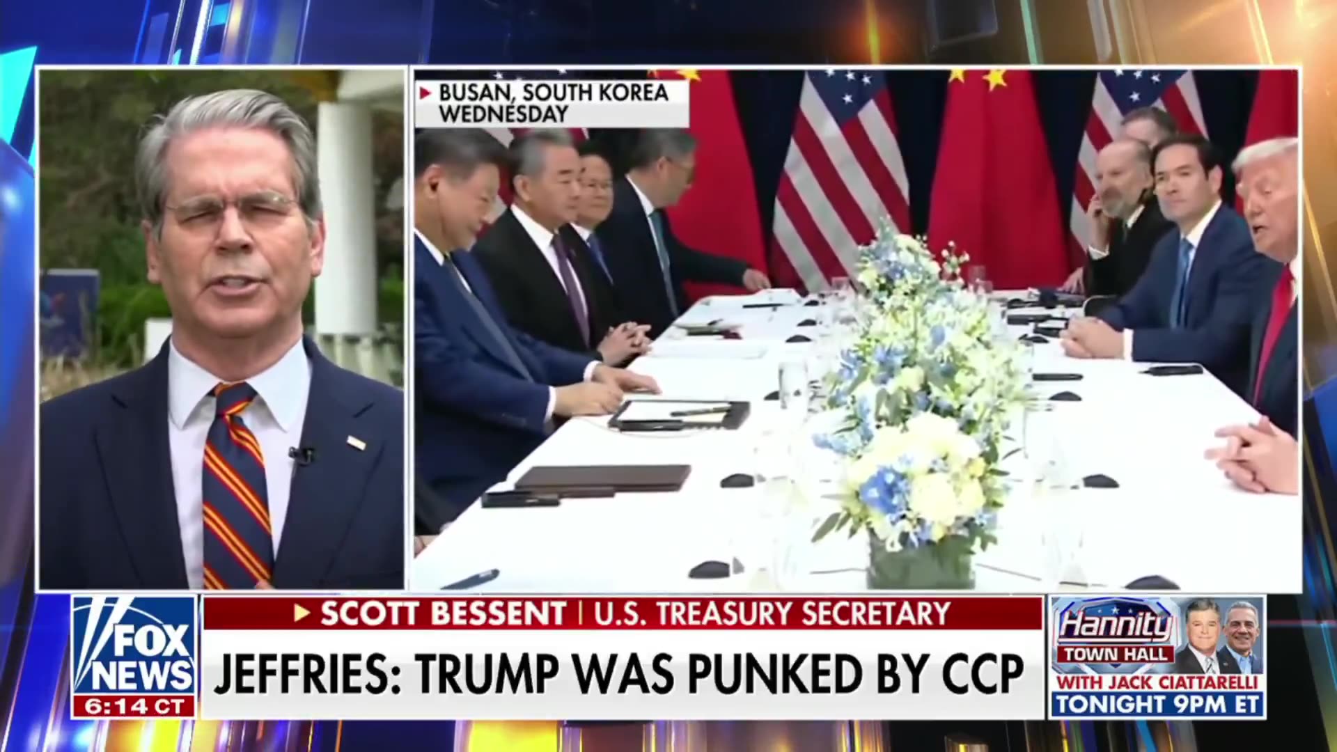 Scott Bessent about the shut down and HAKEEM JEFFRIES