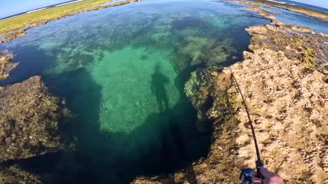 Fishing Reef Holes on a Remote Coast