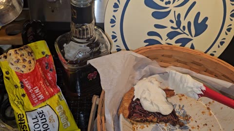 One more piece of Chocolate Bourbon Pecan Pie for the "Pie-OHH-holics" out there.