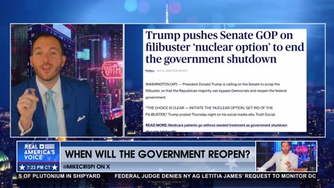 HARRY REID INTRODUCED THE NUCLEAR OPTION - WHY DON'T REPUBLICANS USE IT NOW?