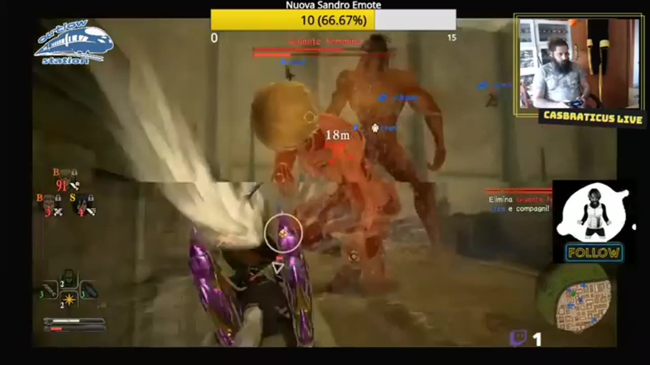 The female titan wasn't happy to meet me