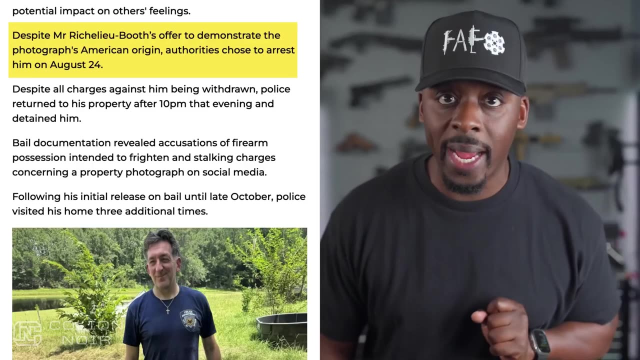 Man ARRESTED In UK After Posting Picture Holding A Gun IN AMERICA