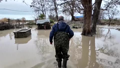 Heavy rain causes flooding in Albania as major rivers swell