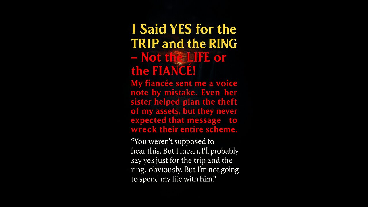 I Said YES for the TRIP and the RING — Not the LIFE or the FIANCÉ #redditstories #