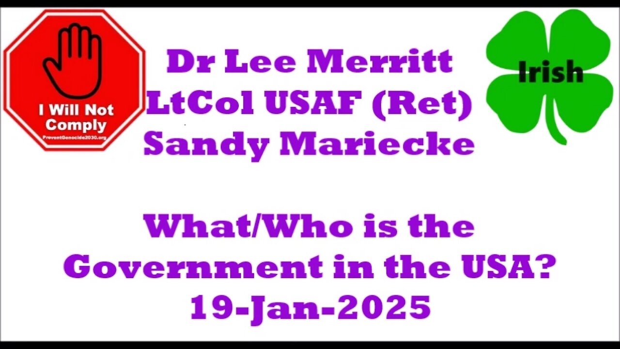 LtCol USAF (Ret) Sandy Mariecke Restoring the Republic. God is Calling his Army 19-Jan-2025