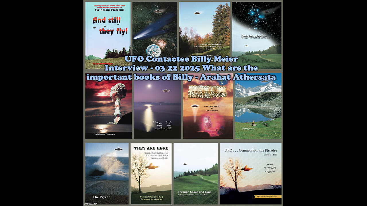 UFO Contactee Billy Meier Interview - What are the important books of Billy - 03/22/25