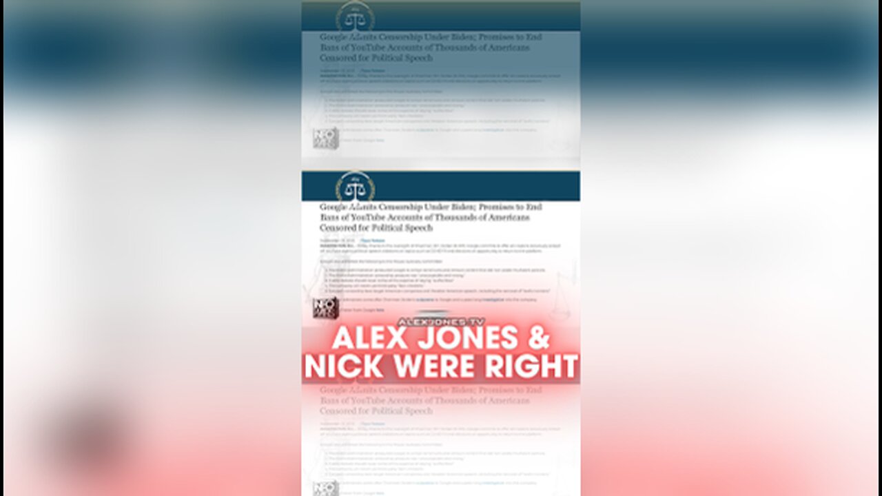 Alex Jones & Nick Fuentes Predicted They Would Be Censored on YouTube Again - 9/24/25