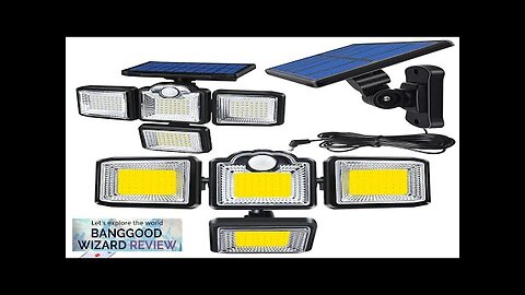 Solar LED Light Outdoor 3 Head Motion Sensor 270 Wide Angle Illumination Review