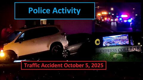 Police Footage Accident Scene Lincoln Ave and Holder St in Buena Park