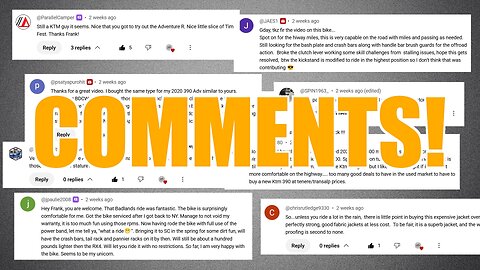 Comment Catch-Up 004