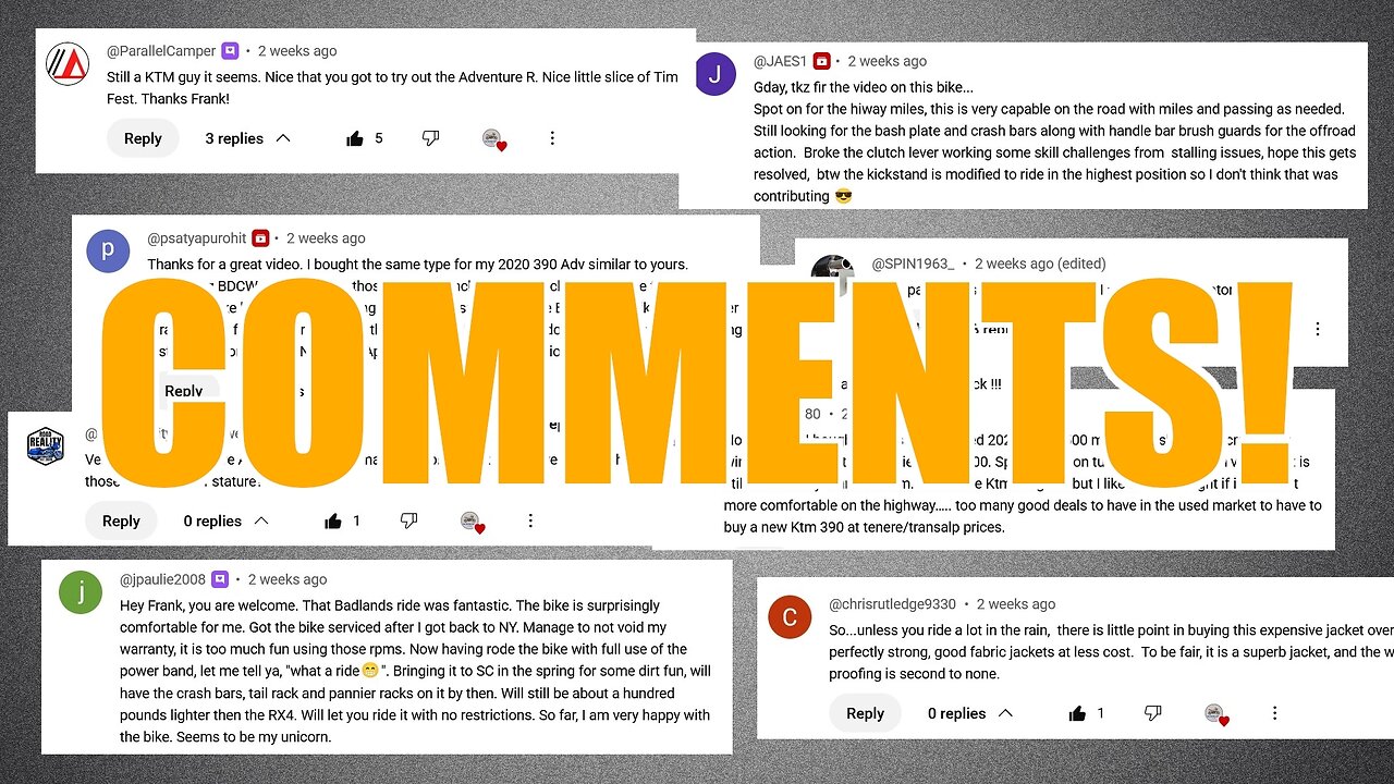 Comment Catch-Up 004