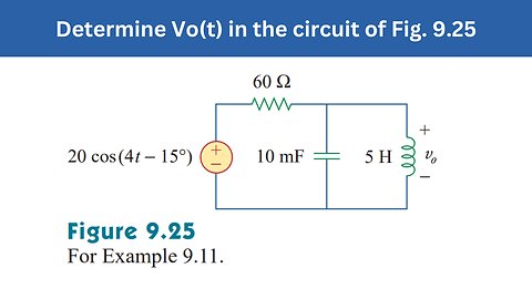 Example 9.11 | Determine Vo(t) in the circuit of Fig. 9.25 | FEC 4th Edition