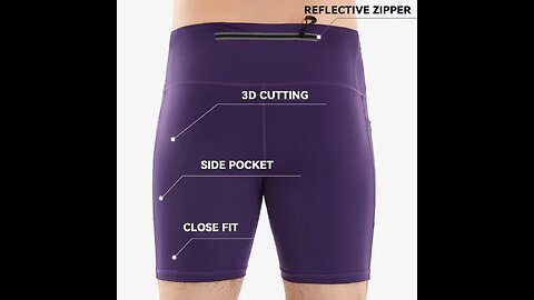 6 Pockets Compression Shorts 3.0)Men Marathon Running Shorts