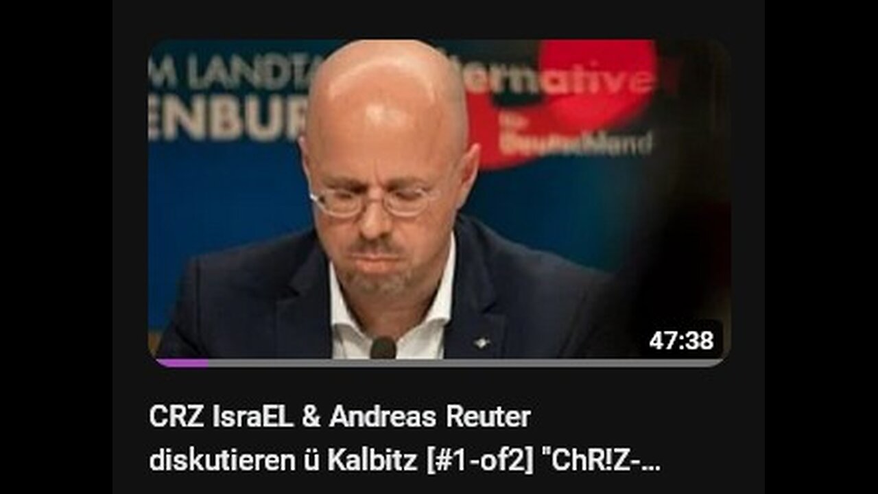 CRZisraEL & AndreasReuter diskutieren ü Kalbitz [#1-of2]