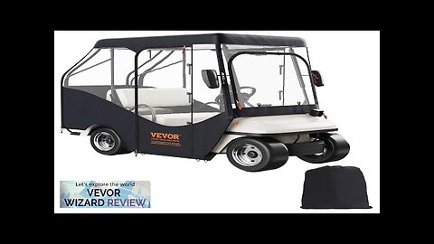 VEVOR Golf Cart Enclosure 600D Polyester Driving Enclosure with 4-Sided Transparent Review