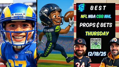 🏈 Best Thursday Night Football Picks | RAMS vs SEAHAWKS | NFL Best Bets and Player Props |NBA PICKS
