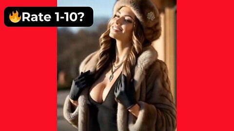 🔥 Rate Her Chest in This Fur Coat & Cleavage Top 1-10? 😍 Supermodel Winter 4K